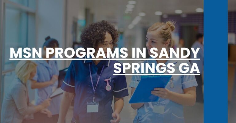 MSN Programs in Sandy Springs GA Feature Image